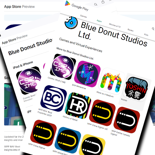 Imersar applications in the Apple and Google app stores